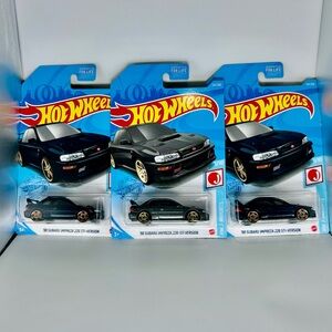 Hot Wheels JDM Lot Of 3x - ‘98 Subaru Impreza 22B STi-Version Black & Gray 2021